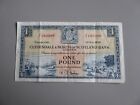 CIRCULATED 1958 CLYDESDALE & NORTH SCOTLAND 1 BANKNOTE