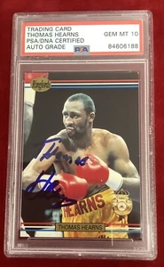 Thomas Hitman Hearns Signed 1991 Ringlords #17 Boxing Card PSA/DNA Auto Gem 10 - Picture 1 of 3