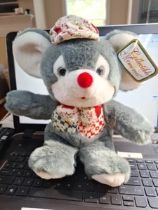 Dan Dee Gray Mouse with Cap 11" Sitting Plush SO SOFT Nwt  Dv91 - Picture 1 of 8