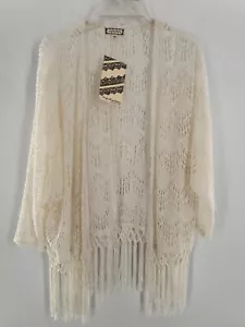 Eyeshadow Damen groß beige Bolero mit Fransen neu mit Etikett 055 - Bild 1 von 5