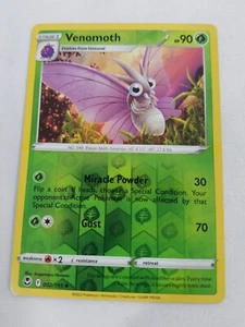 Tarjeta de juego de cartas coleccionables Pokémon Venomoth 002/195 Silver Tempest holograma inverso poco común casi nueva - Imagen 1 de 2