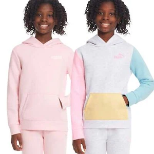 NWT PUMA Big Girl's Youth Fleece Casual Sweatshirt Kangaroo Pocket Active Hoodie - Picture 1 of 19