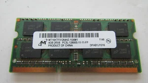 Micron 4GB PC3L-12800S DDR3 SODIMM Laptop Memory RAM MT16KTF51264HZ-1G6M1 -Works - Picture 1 of 4