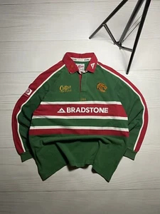Vintage Leicester Tigers 2001/02 home rugby y2k Jersey Cotton Traders  XL - Picture 1 of 18