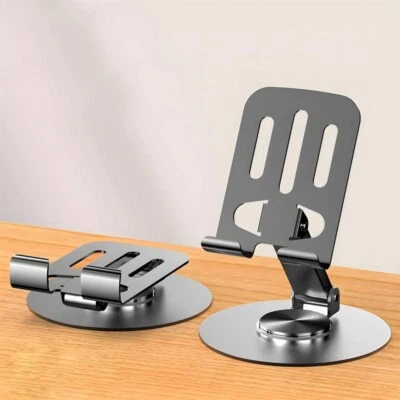 Adjustable Cell Phone Stand for Desk with Non-slip Rubber,360°Metal Phone Holder - Image 1 of 4