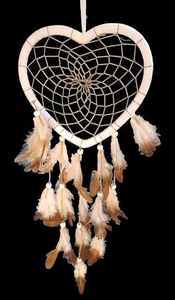 Dream Catcher White Handmade Indian Home Decor Bedroom Kids Hanging Gift 40cm - Picture 1 of 2