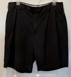 VINTAGE JOS. A. BANK  100% SILK BLACK  PLEATED DRESS  SHORTS-SIZE 36 REGULAR - Picture 1 of 15
