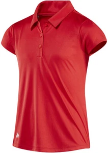 Adidas Youth Girls (7-14) Performance Primegreen Polo Shirt, Collegiate Red - Picture 1 of 5