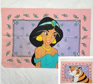 1 Vintage Disney Princess Jasmine Rajah Pillowcase Double Sided Standard Aladdin - Picture 1 of 3