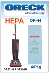 Genuine Oreck OR101H, OR102H Synthetic Hypo-Allergenic HEPA Vacuum Bags OR-44 - Picture 1 of 7
