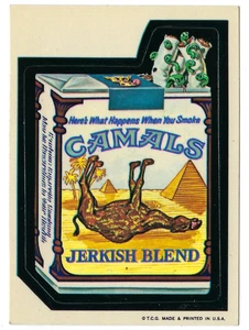 1973 Topps Wacky Packages 1st Series 1 CAMALS JERKISH BLEND CIGS white back nm- - Picture 1 of 1