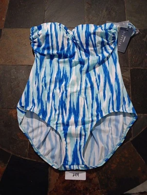 Jantzen 1 pieza. Traje de baño 14 sin tirantes playa junto a la piscina venta al por menor 92. Nuevo con etiquetas Foto 1 de 4