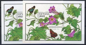 [14.913] Mariposas de Guyana - flores buenas hojas muy finas MNH (2x) - Imagen 1 de 1