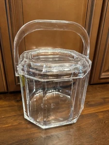 Vinatge Clear Lucite Octagon Ice bucket - Picture 1 of 13