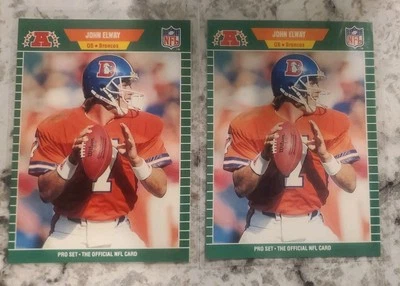 1989 PRO SET JOHN ELWAY ERROR CARD #100 Drafted 1st Round, '83 And Corrected - Image 1 of 3