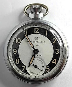 👀🌞NICE, STAINLESS STEEL INGERSOLL TRIUMPH, 16s OPEN FACED POCKET WATCH,FWO🌞👀 - Picture 1 of 16