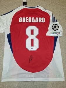 Arsenal 2024/25 Shirt With Cup Nameset Signed By Captain Martin Odegaard - Picture 1 of 3