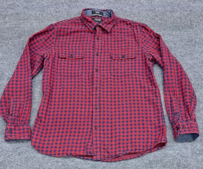 Camisa Nordstrom Hombre Tienda Ajuste Talla L Roja A Cuadros Manga Larga Bolsillos Foto 1 de 4