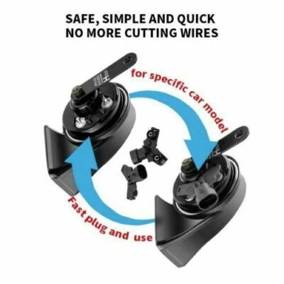 For Nissan Versa Sentra Maxima Altima Leaf GTR MrHorn 2PC 12v Eletric Horns  - Image 1 of 4