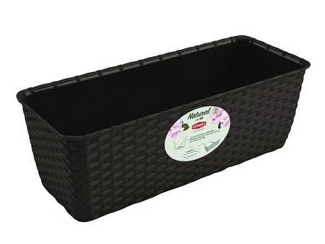 BALCONETTA NATURAL MOKA + RISERVA D'ACQUA cm. 40x16x13h - lt. 5.3 - FER-383271 - Immagine 1 di 1