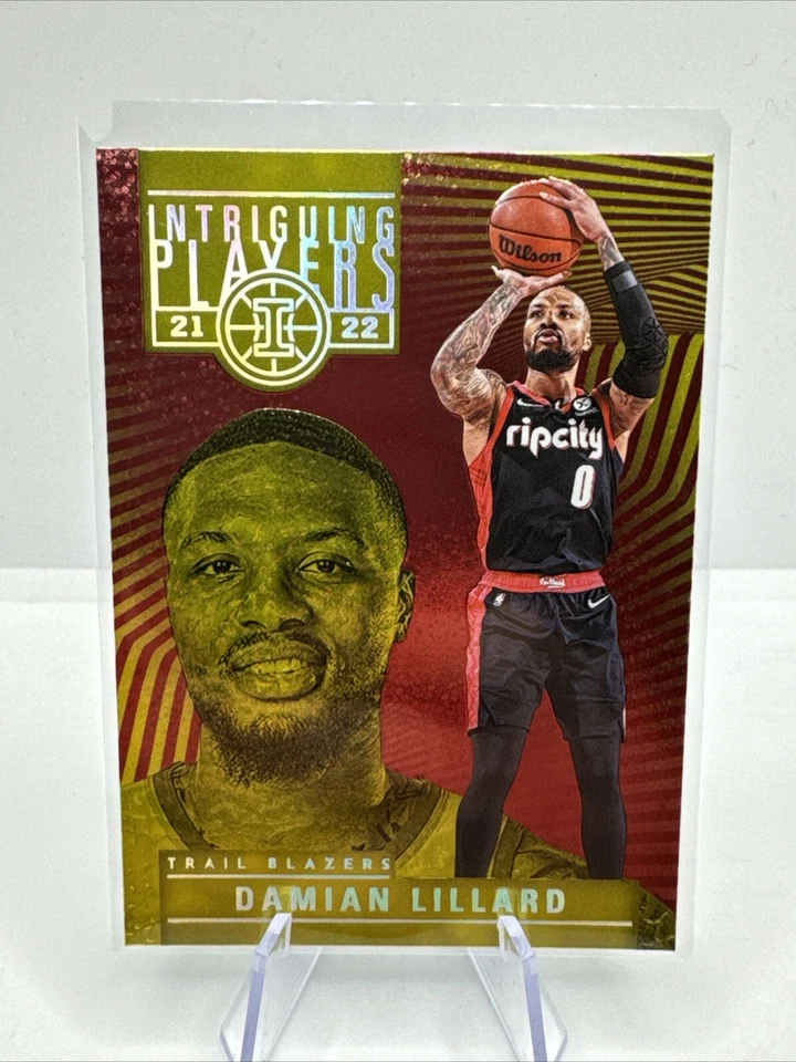 2021-22 Panini Illusions Intriguing Players #24 Damian Lillard Asia Red Yellow - Image 1 of 1