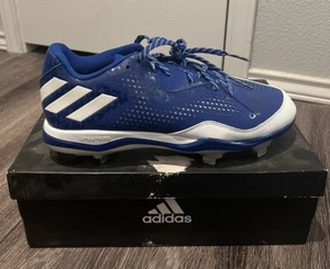 Adidas Men's PowerAlley 4 Metal Baseball Cleats Royal Blue Q16487 Size 11 - Picture 1 of 5