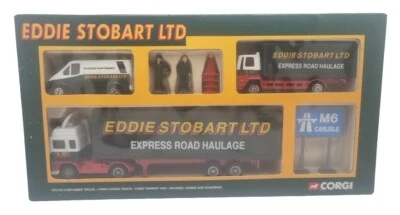 Corgi Eddie Stobart Volvo Container Ford Cargo Truck & Transit Van Diecast 91356 - Image 1 of 4