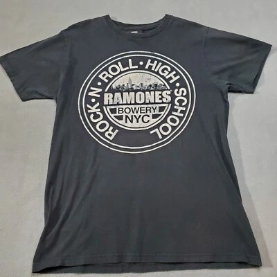 Camisa Ramones Para Hombres Grande De Colección Bowery NYC Negra Años 80 Punk Rock Roll High School Foto 1 de 4
