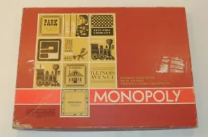 Gioco da tavolo vintage Parker Brothers Monopoly 1964 completo scatola rossa versione Deluxe PB - Foto 1 di 12