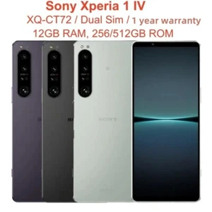 Sony Xperia 1 IV (5G) XQ-CT72 256GB 512GB Odblokowany smartfon z systemem Android Nowy zapieczętowany - Zdjęcie 1 z 17