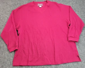 Maglione pullover uomo vintage Denim & Co 2XL rosso marrone casual outdoor - Foto 1 di 7