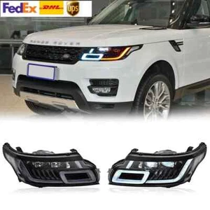 Left & Right LED Headlight Assembly For Land Rover Range Rover Sport 2014-2017 - Picture 1 of 7