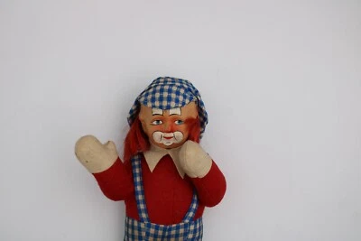Clownpuppe Clown Stoffkörper 32 cm alt Sammlerstück - Bild 1 von 4