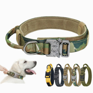 Heavy Duty Tactical Dog Collar Military Pet Collar With Metal Buckle Adjustable