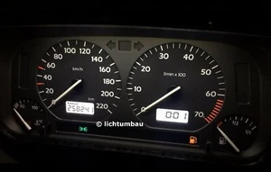 VW Golf 3 Tacho mit Tankwarnleuchte BLAU WEISS ROT LED 1,8 75PS 90PS 1H0919860C - Bild 1 von 5