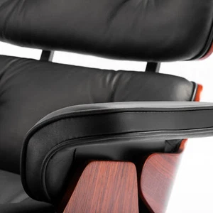 Mid-Century Pro Tall Eames Lounge Chair Swivel Armchair Recliner w/ Ottoman Set - Picture 1 of 83