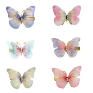 Butterfly Hair Clip 1.6" Rhinestones Hair Pins Accessory for Women Girls Small