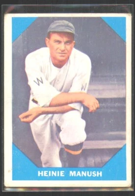 1960 Fleer Baseball Greats POOR (Crease) Heinie Manush #18 Foto 1 de 2