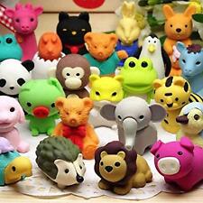 35 Pcs Pencil Eraser Removable Assembly Animal 1 inch, Multicolored 