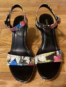 💐Limelight Womens Floral Open Toe Ankle Strap Wedge Heel Sandal Size 8 - Picture 1 of 7