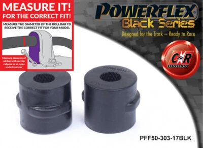 Powerflex Black Anteriore o,Spazzole 17mm per Citroen Xsara (00-05) - Immagine 1 di 4