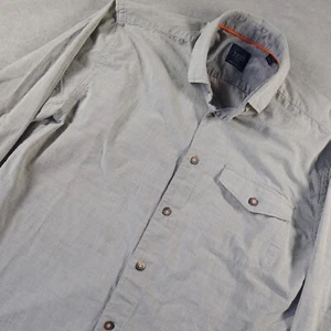 True Measure Of Man Long Sleeved Men L 100% Cotton Light Grey - Picture 1 of 14