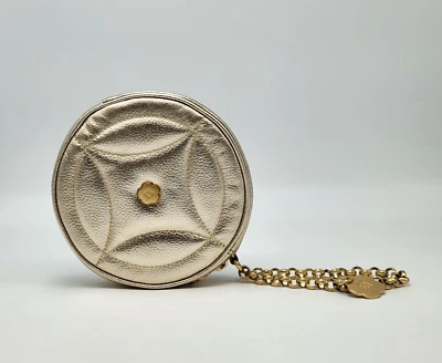 Eric Javits NY Gold Metallic Purse Handbag Gold Chain Charm Wrislet - Image 1 of 4