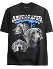 Weimaraner Dog Retro 80s Glam Heavy Metal Tshirt for Men & Women Dog Owner