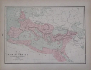Original Clare Map ROMAN EMPIRE Britannia Egyptus Hispania Judea Syria Illyricum - Picture 1 of 12