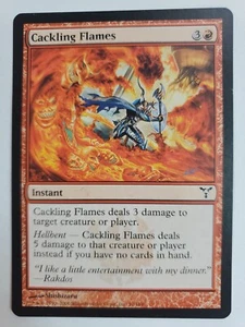 MTG Magic The Gathering Card Cackling FlamesInstant Red Dissension 2006 - Picture 1 of 2