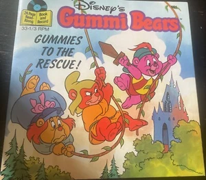 Disney’s GUMMI BEARS Bouncing Gummies Book And Vinyl Record 501 1985 - Picture 1 of 6