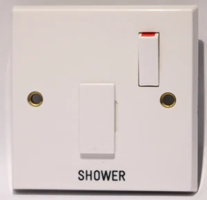 MEM Switch Fuse Spur, Engraved SHOWER - Picture 1 of 4