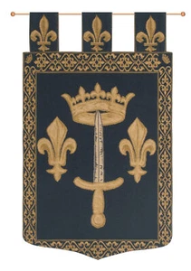 Jehanne D Arc Europäischer Wandteppich - Mittelalter Stil gewebt in Belgien, Fleur De Lys - Bild 1 von 5