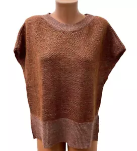 OSKA Gr. 1 - L / XL Damen Pullover Braun 92% SCHURWOLLE Wolle Relaxed Rundhals - Bild 1 von 10